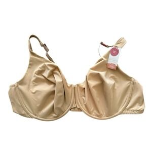 NWT Cacique Lane Bryant SmartLift Bra 50DD Beige Unlined Full Coverage Underwire